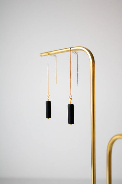 Mona | Oorbellen - black