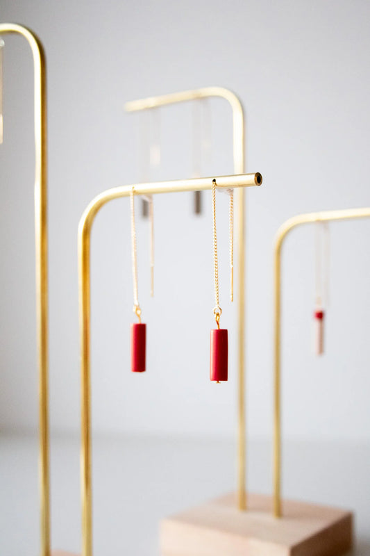 Mona | Oorbellen - maple red