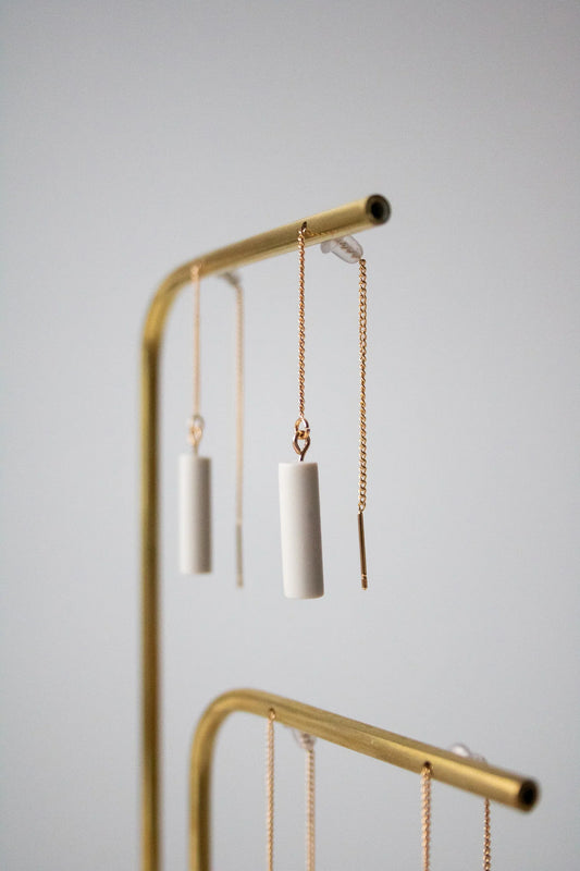 Mona | Oorbellen - cloudy white