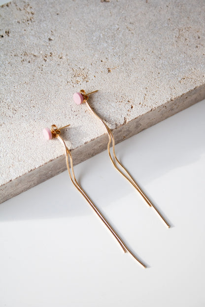 Li Gold | Oorbellen - pink