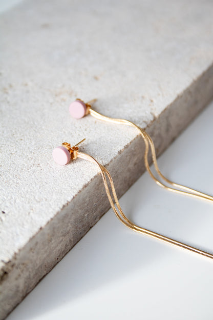 Li Gold | Oorbellen - pink