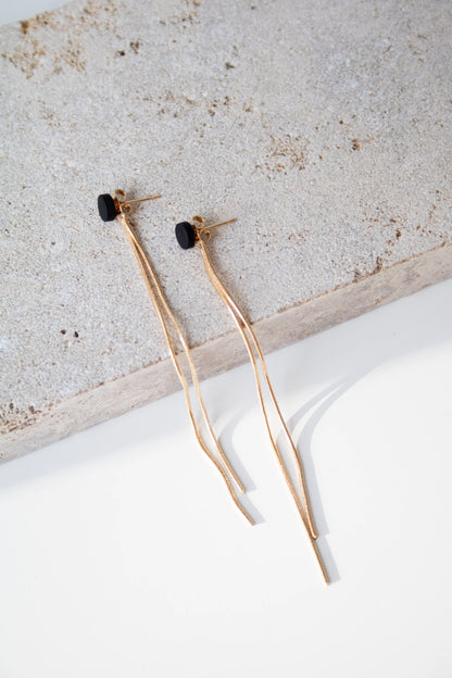 Li Gold | Oorbellen - black