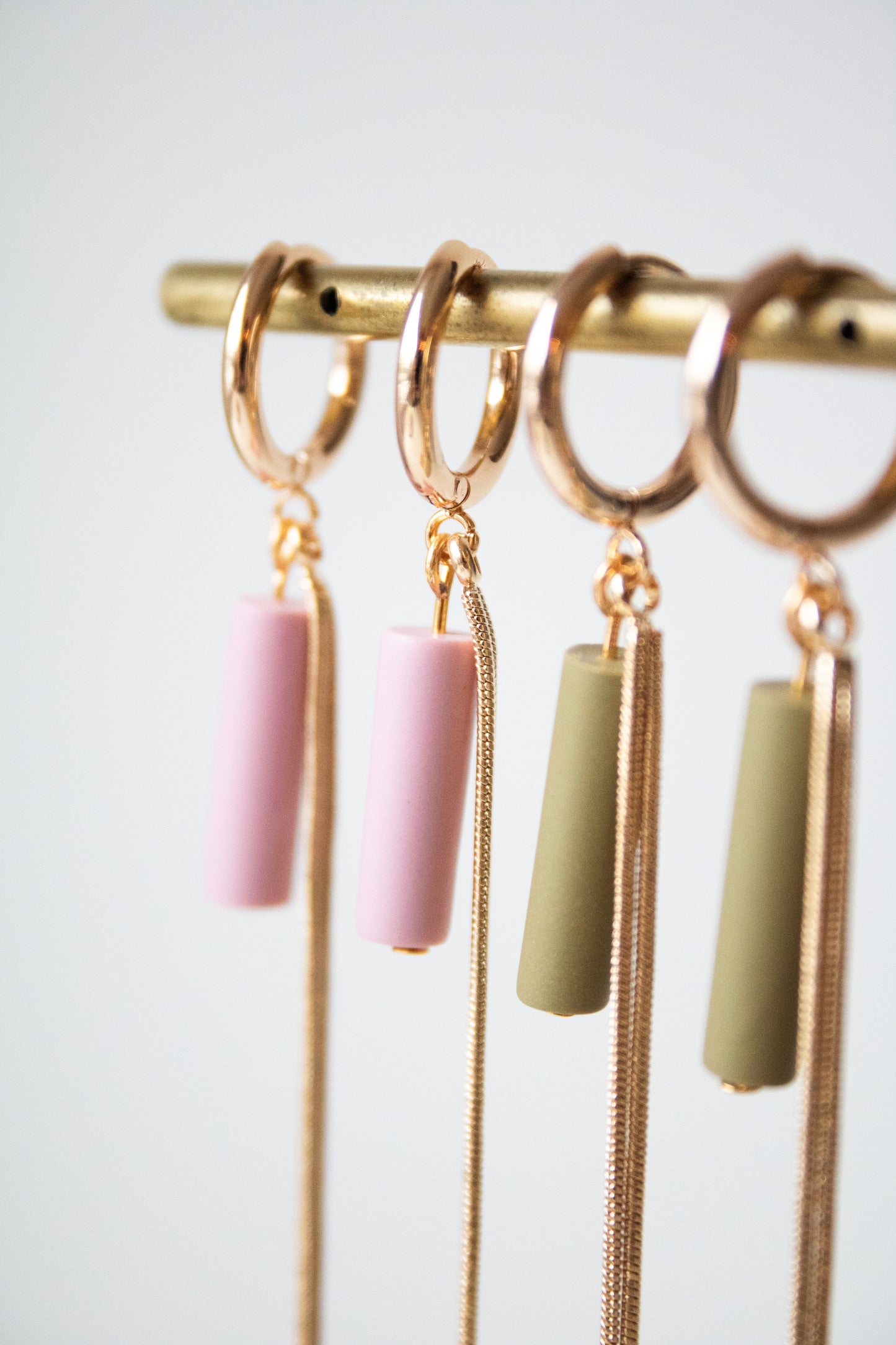 Lovi | Oorbellen - Olive green