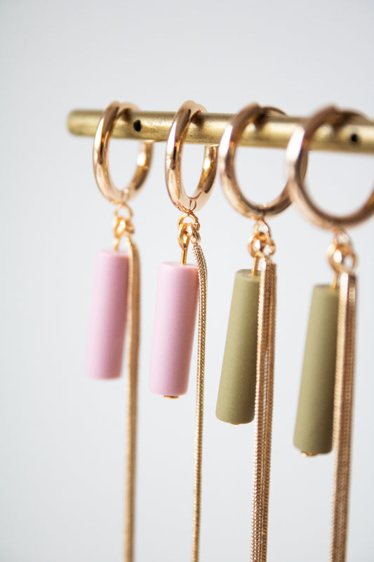 Lovi | Oorbellen - Olive green