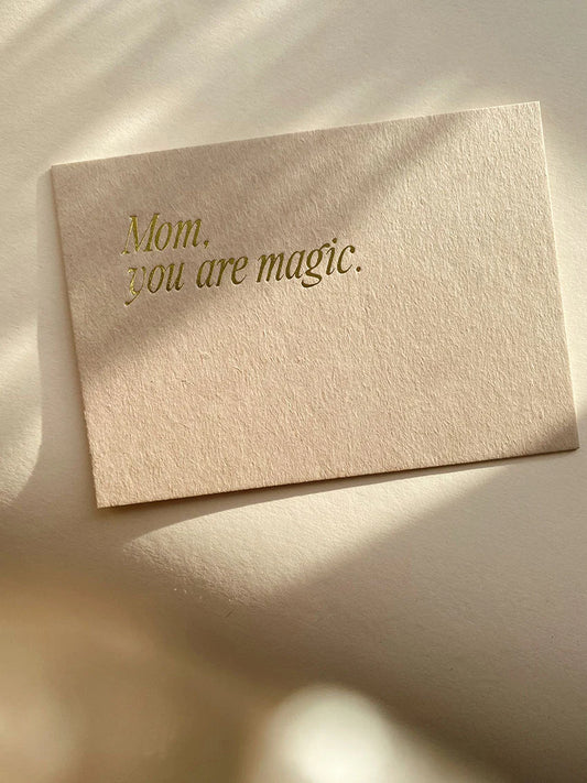 Postkaart  'Mom, your are magic'