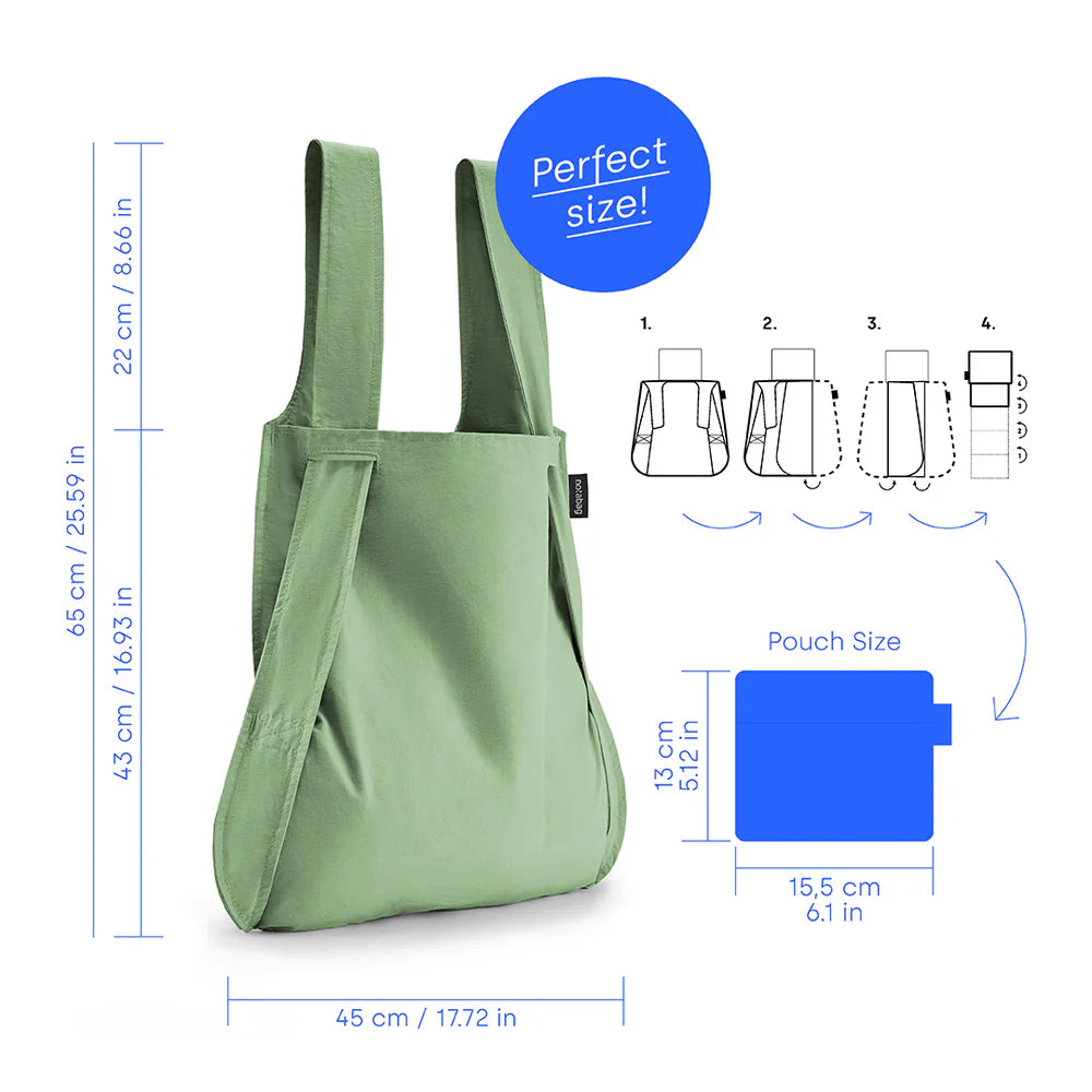 Notabag original - olijfgroen