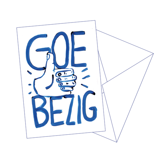 Postkaart 'Goe Bezig'