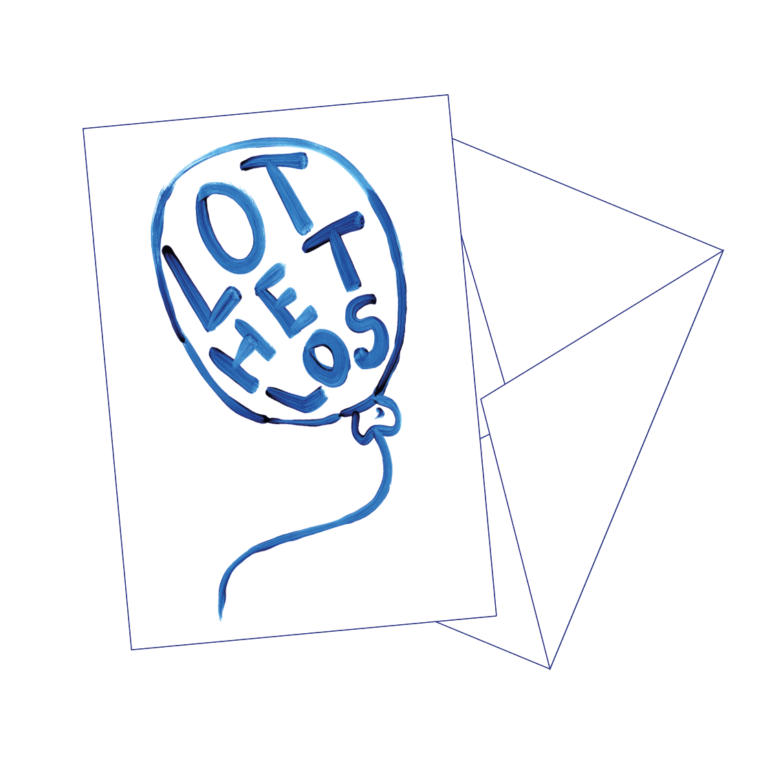 Postkaart 'Lot het los'