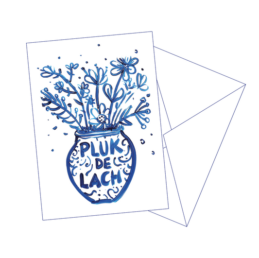 Postkaart 'Pluk de lach'