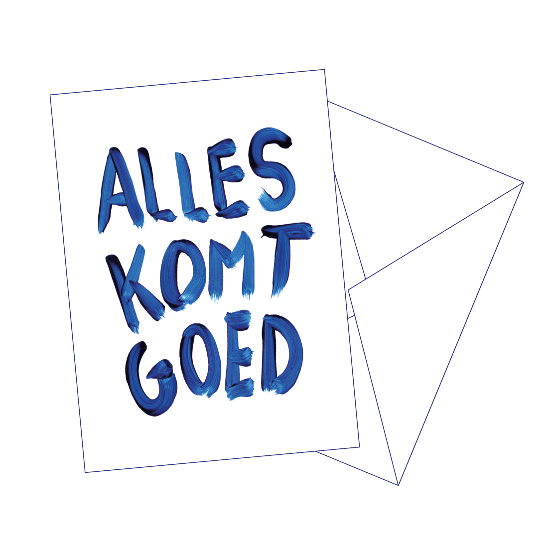 Postkaart 'alles komt goed'