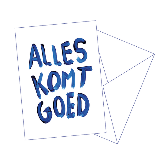 Postkaart 'alles komt goed'
