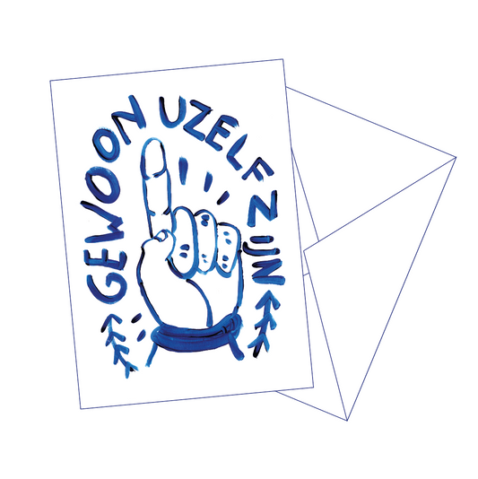 Postkaart 'gewoon uzelf zijn'