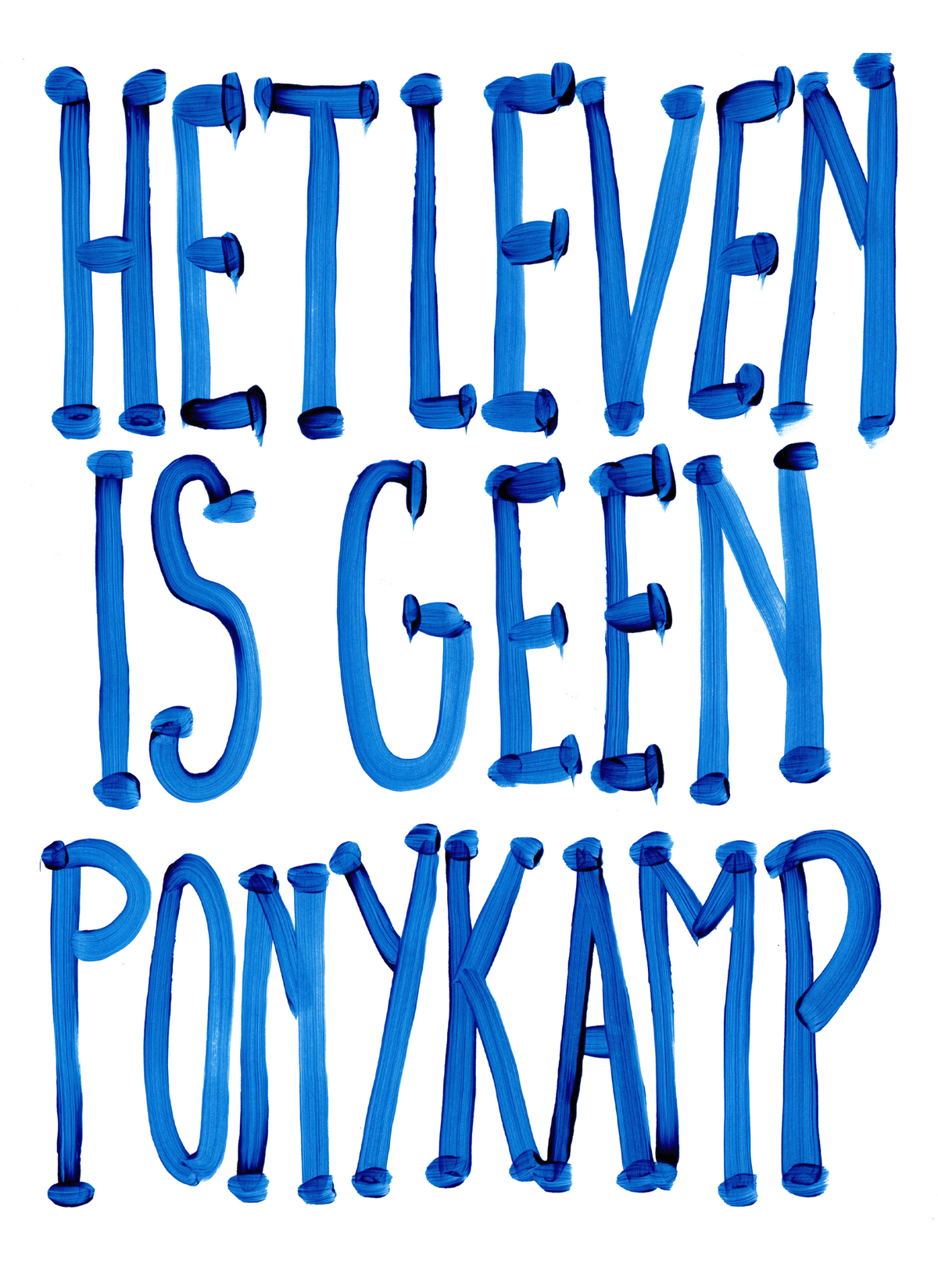 Poster 'Leven is geen ponykamp'
