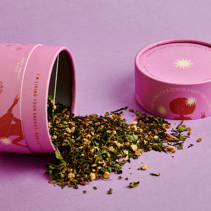 Energiethee: Genmaicha gember- en tulsi-groene thee