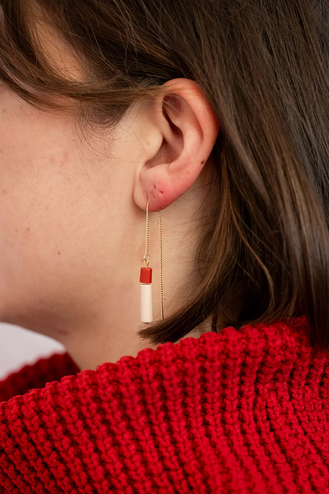 Mona duo | Oorbellen - almond peach