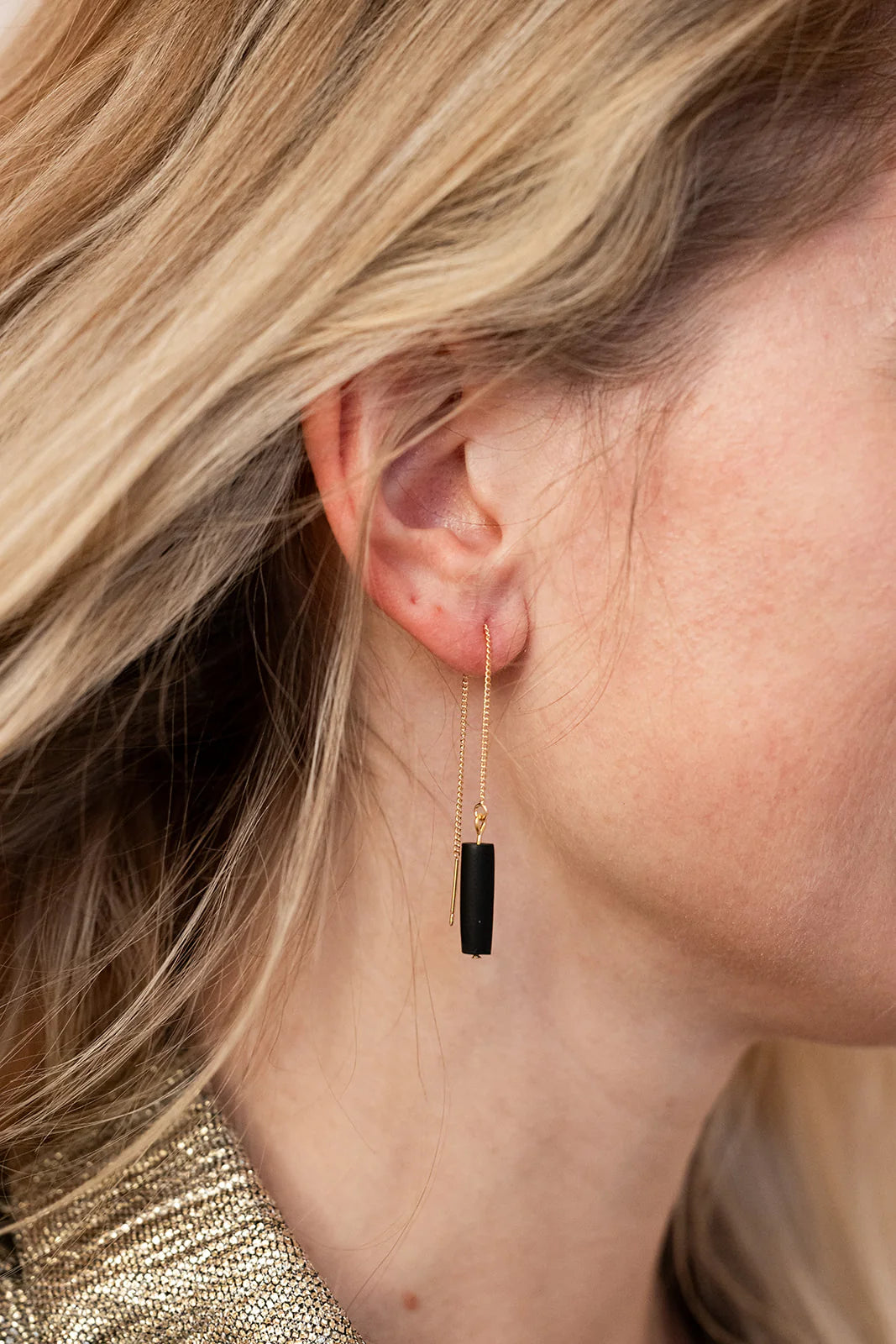 Mona | Oorbellen - black