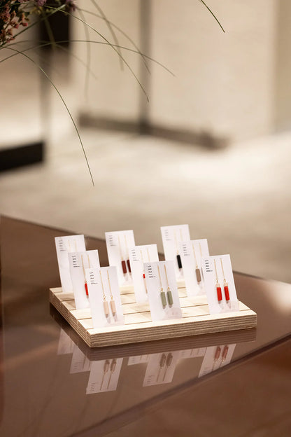 Mona | Oorbellen - cloudy white