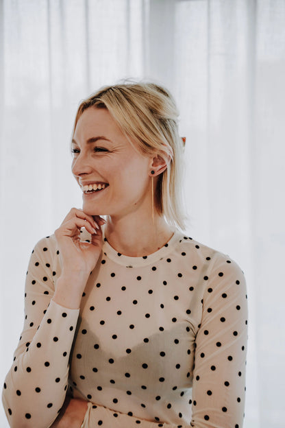 Li Gold | Oorbellen - cloudy whit