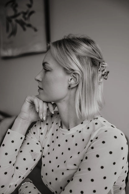 Li Gold | Oorbellen - cloudy whit