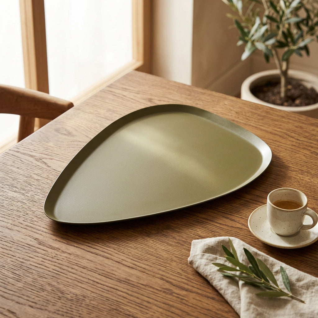 Organische tray - olijfgroen