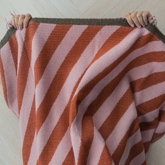 Plaid - RETRO throw, RUST