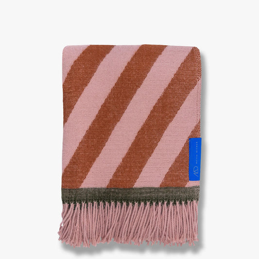 Plaid - RETRO throw, RUST