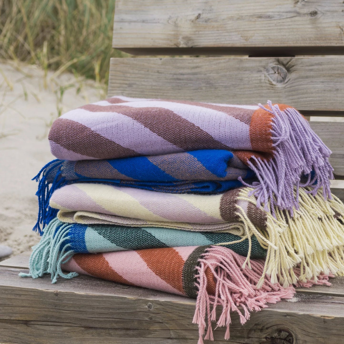 Plaid - RETRO throw, brown