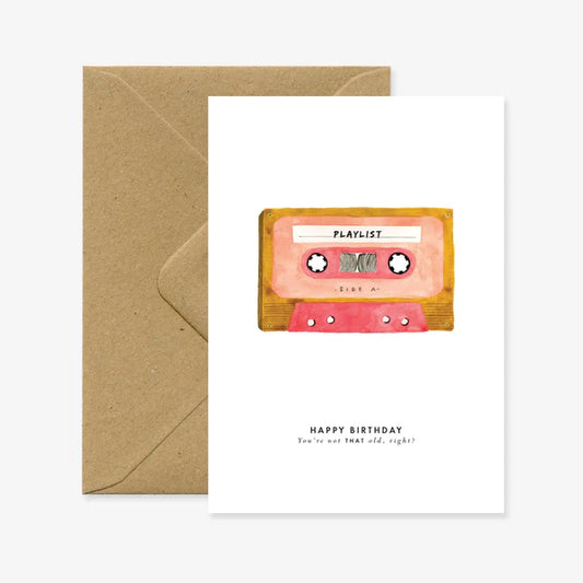 Postkaart 'Birthday Tape'