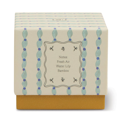 Tulp geurkaars - Wisteria & Willow -turquoise/geel