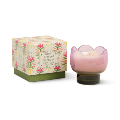 Tulp geurkaars - bronzed Gardenia - roze/groen