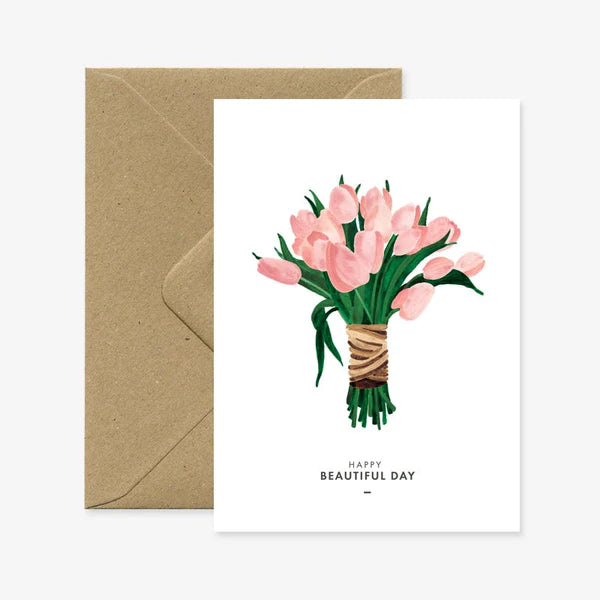 Postkaart 'Beautiful day - Tulips'