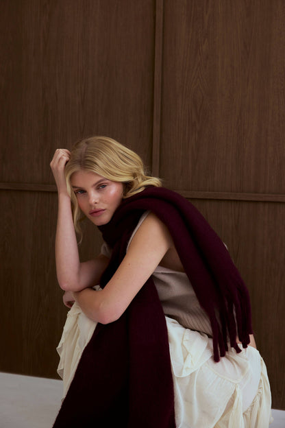 De Stockholm Sjaal - 100% Gerecycled - Kers