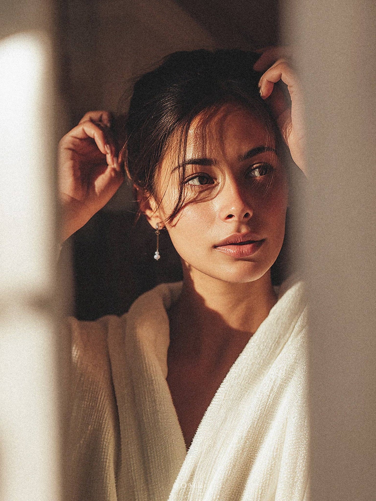 Pareldruppel oorbellen 'Elise'