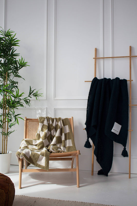 De Teddyplaid - 100% gerecycled - Kaki geruit