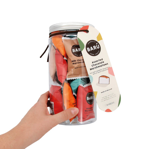Assorted Chocolate Marshmallows in a gift jar (208 gr)