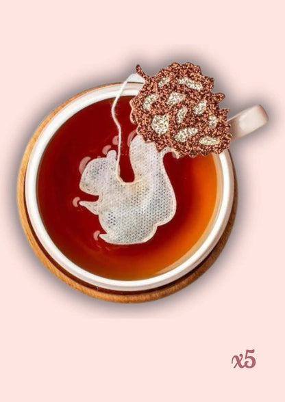 Biologische theezakjes in de vorm van een eekhoorn - Earl Grey - 5 stuks
