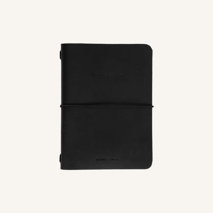 Notebook - vegan leer - black