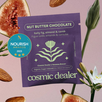 Chocolade met zoute vijgen en geroosterde amandelen