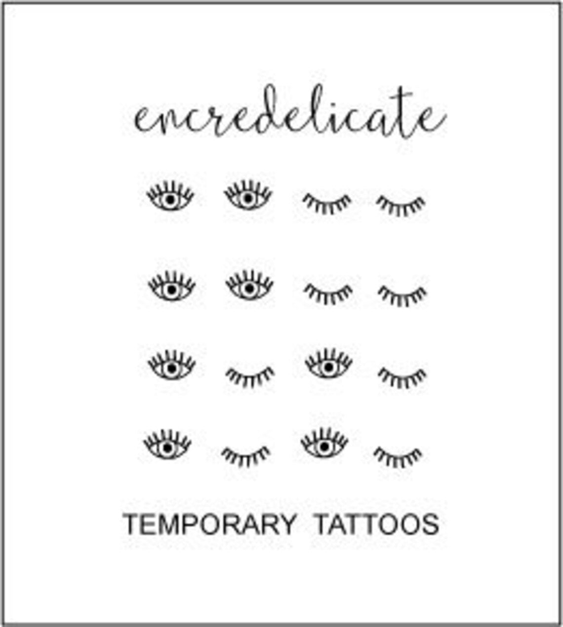 Minimalistische tijdelijke tattoo voor ogen en wimpers (set van 16)
