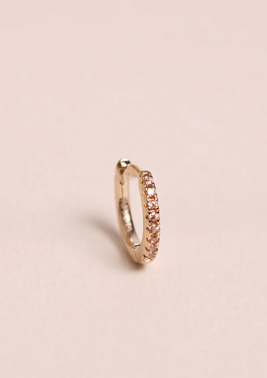 Mini glanzende creool - Champagne