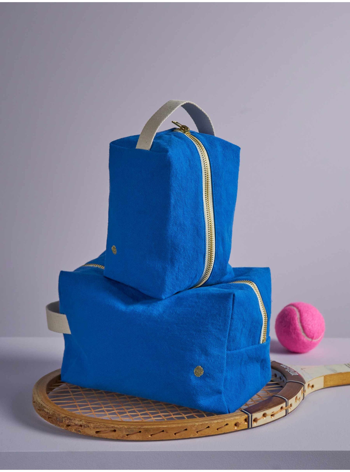 Kleine kubus etui - Mecano Blue