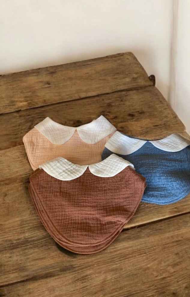 Slabber hydrofiel met schattig kraagje -roze
