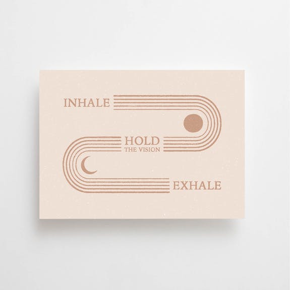 Postkaart  Inhale - exhale'