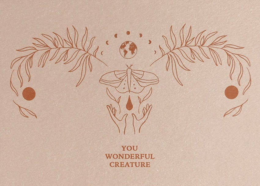 Postkaart 'Your wonderful creature'