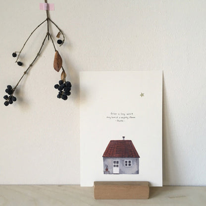 Kerstkaart 'minihuisje'