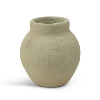 Vaas van pulp -beige - 18 x 20 cm