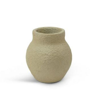 Vaas van pulp -beige - 13 x 15 cm