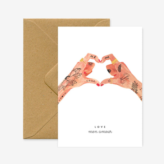 Postkaart 'Mon amour'