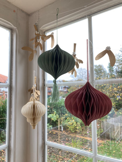Kerstornament ouddonkerroze - handmade & fairtrade