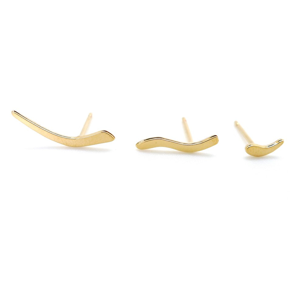 Oorbellen - trio golven